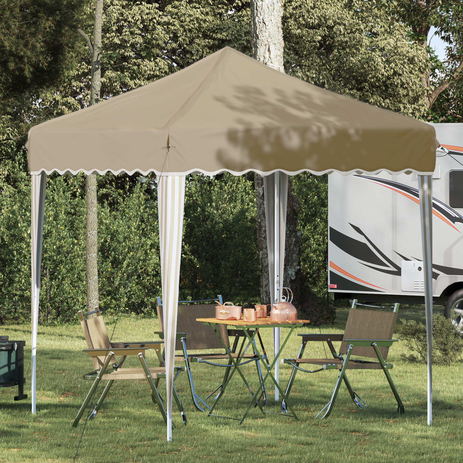 Pop-Up Party Tent Cream 195 x 195 x 245 cm