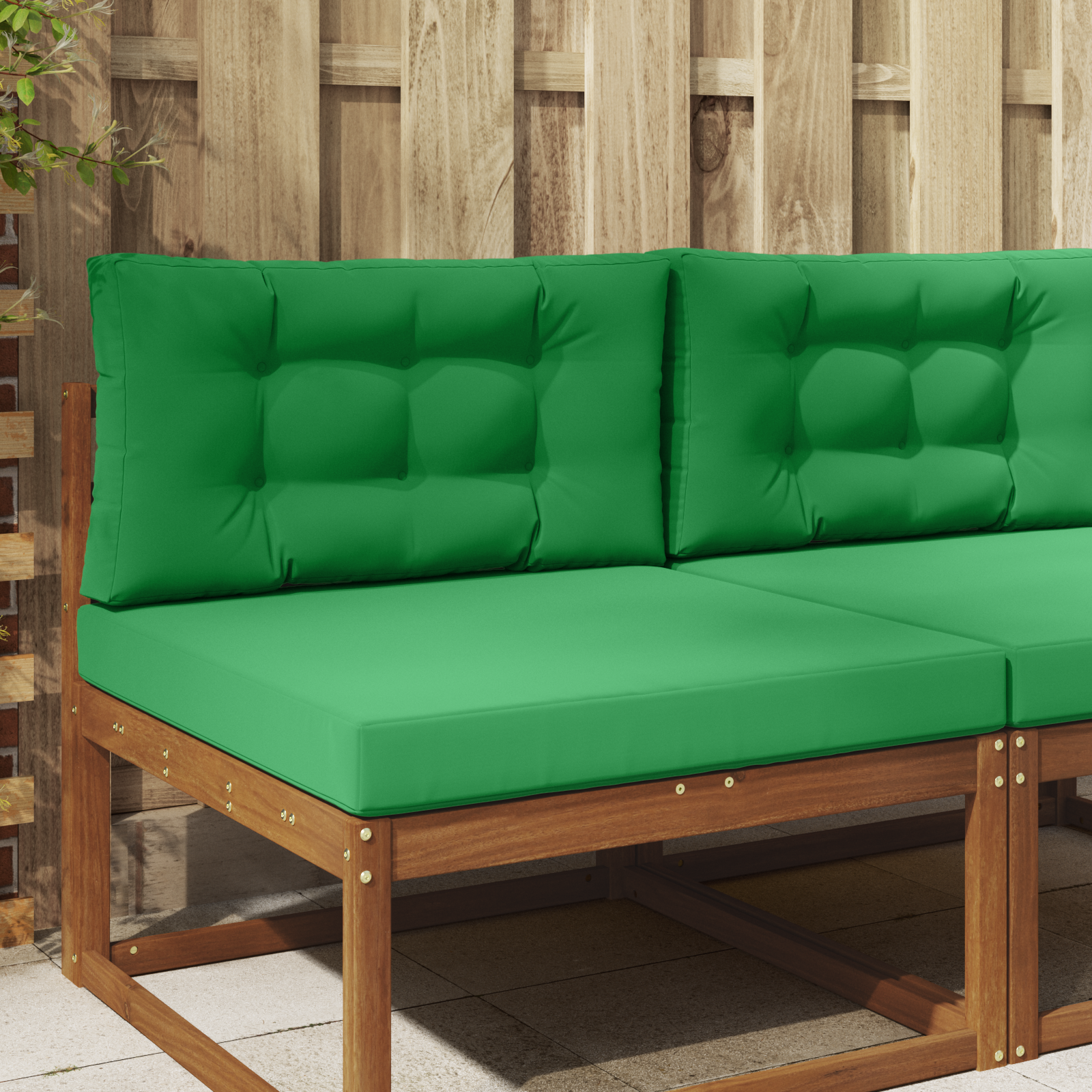 Lauko sofa pagalvėlė 2 pcs Žalia Poliesteris
