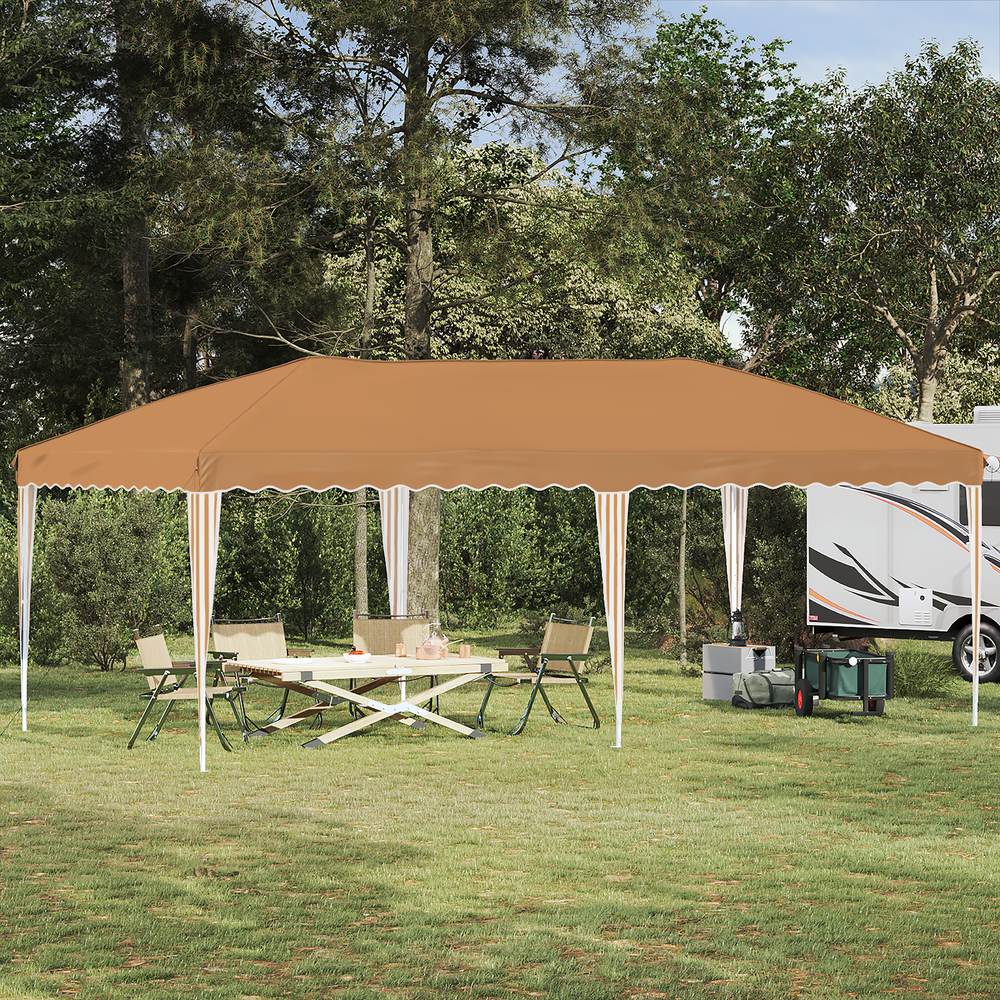 Pop-up šventinis palapinė 575 x 290 x 245 cm Smėlio