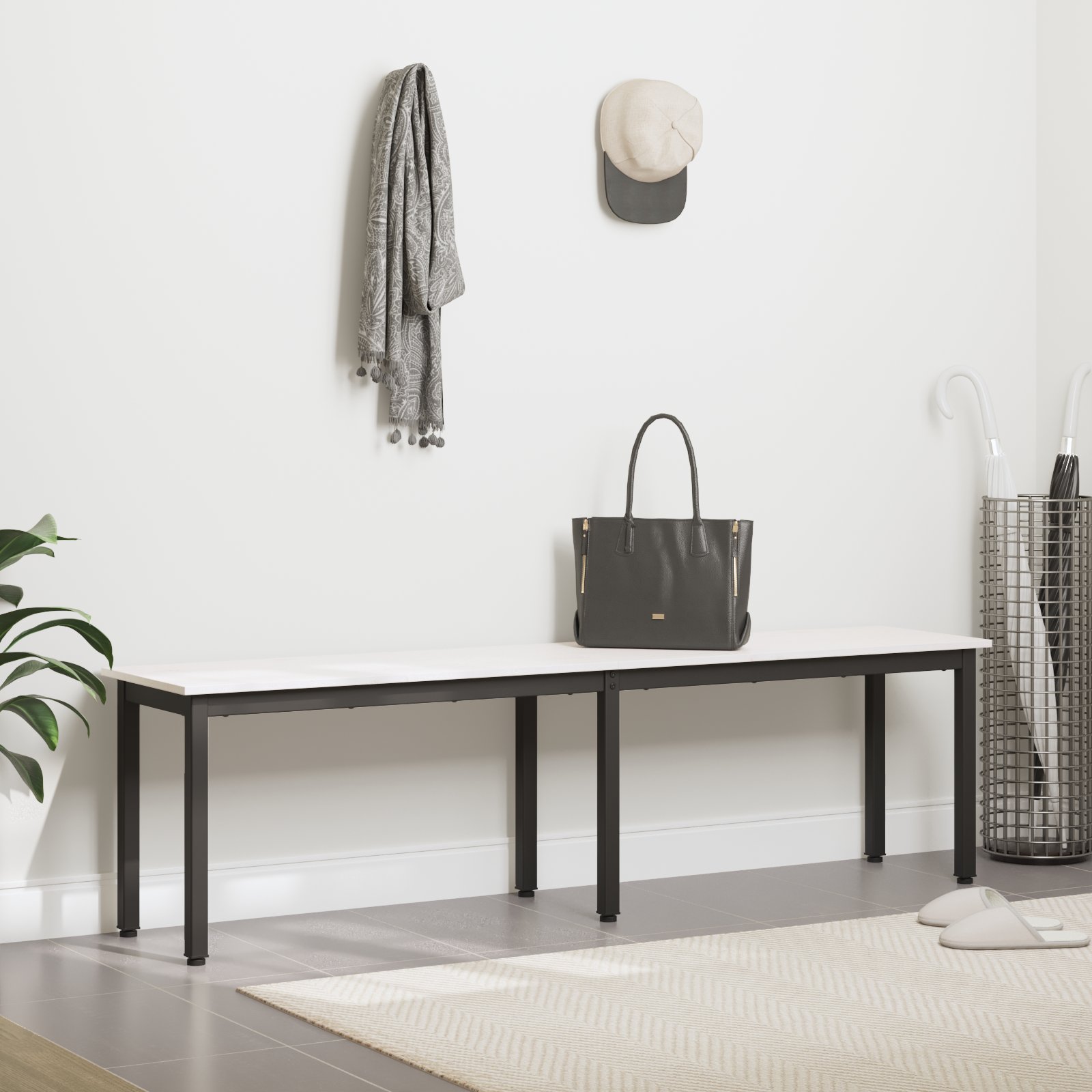 suoliukas Balta 160 x 35 x 45 cm Kietos pušies mediena