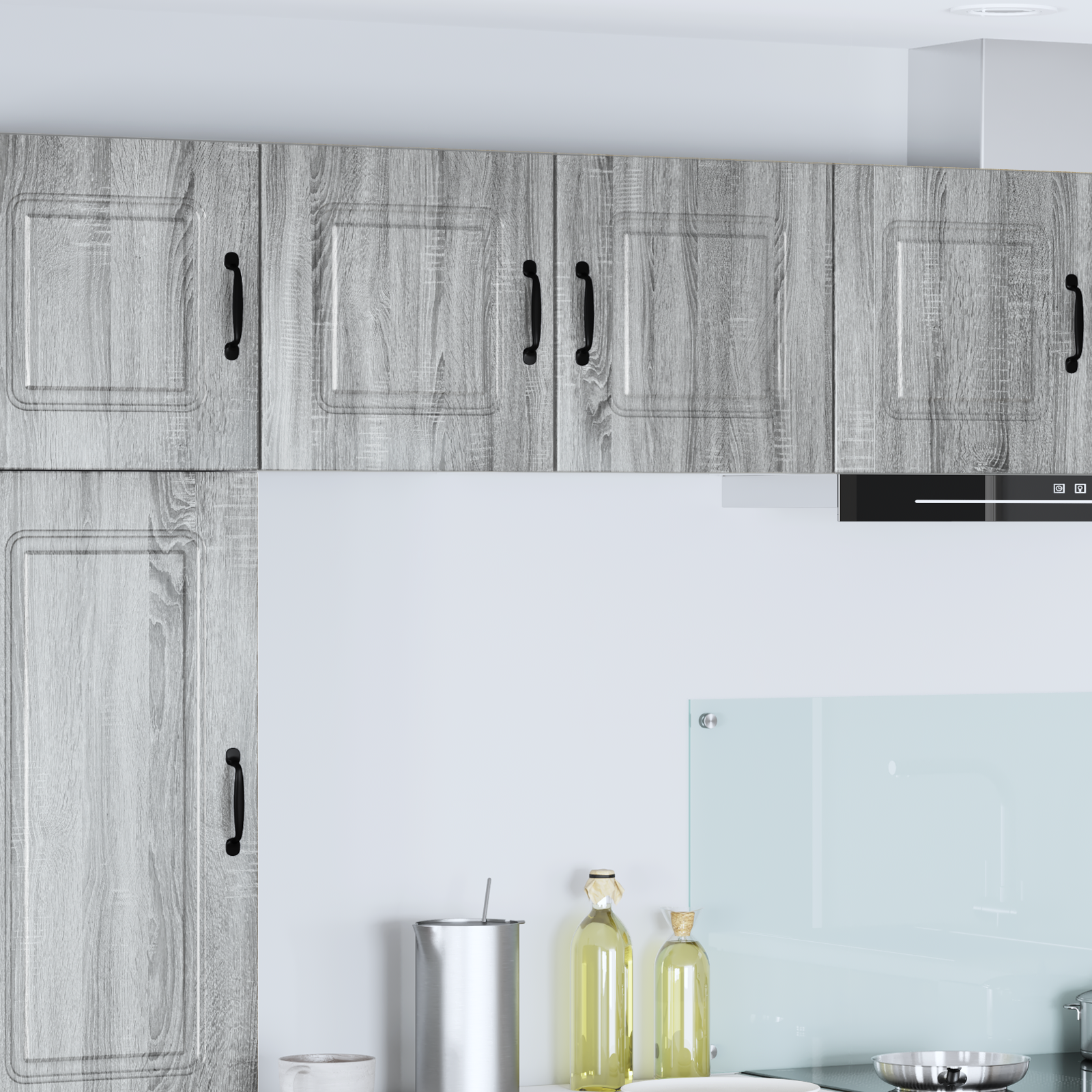 Virtuvės sieninė spintelė 2 pcs Pilkas Sonoma 40 x 31 x 40 cm