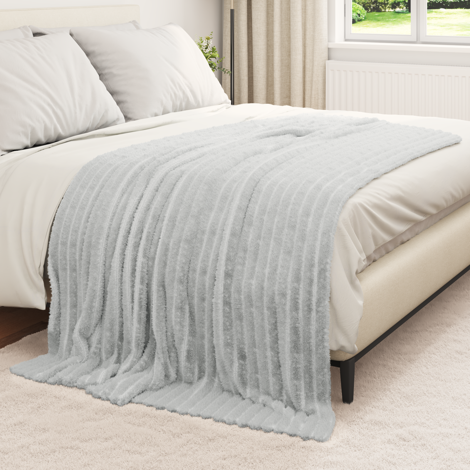 Pleds 6 gab. Pelēks 200 x 150 cm Flysas