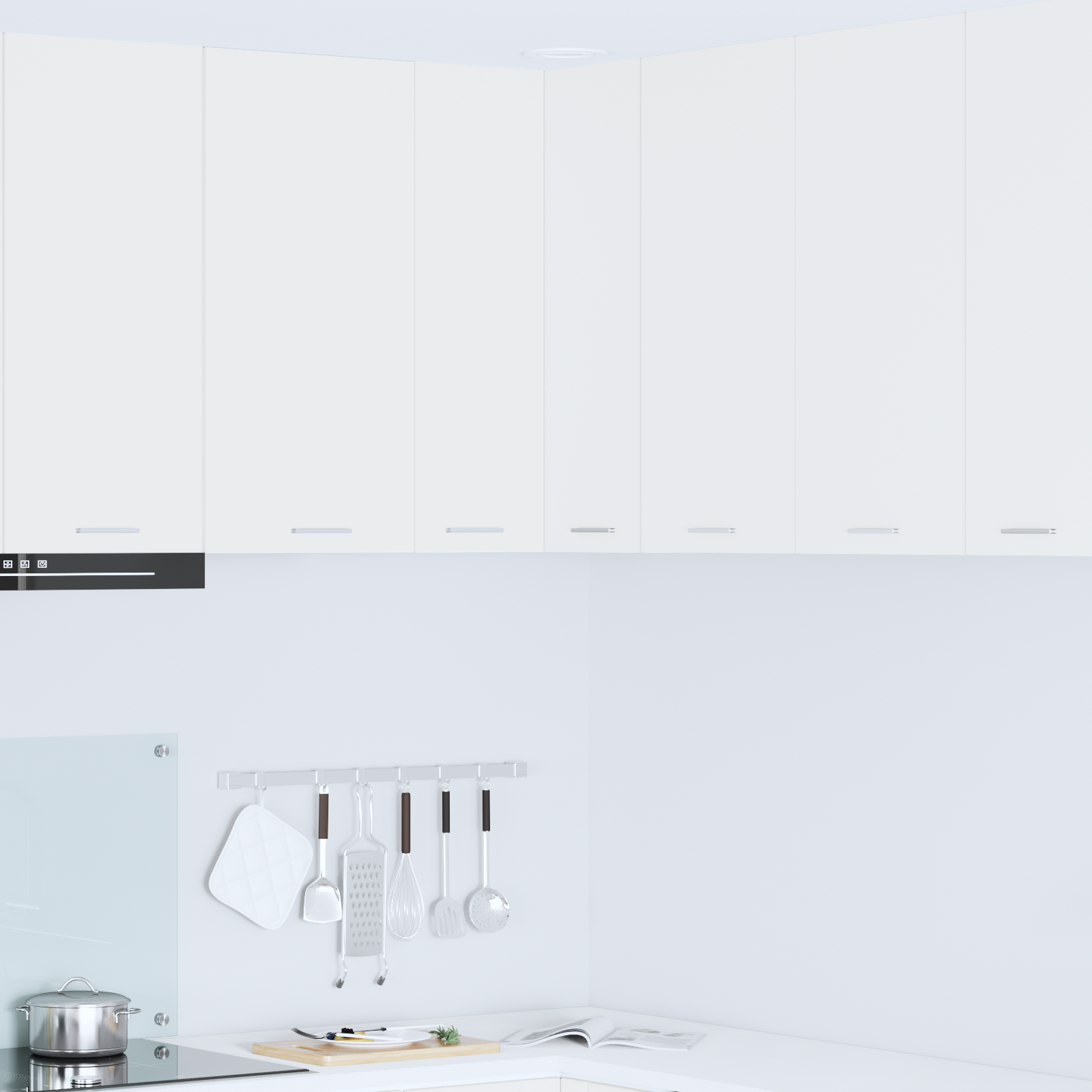 Wall Cabinet Riga White 57 x 57 x 80 cm Engineered wood