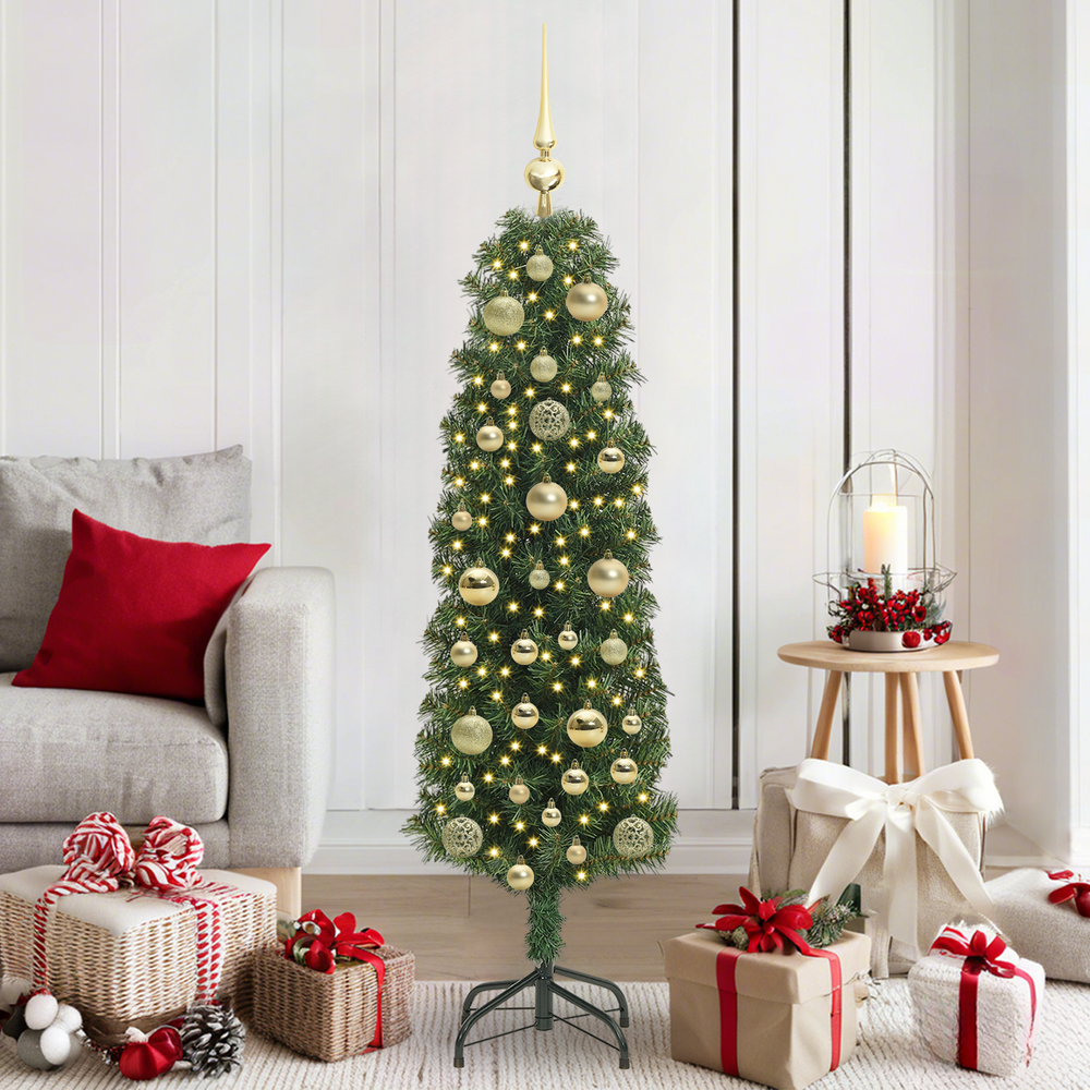Artificial Christmas Tree Green 150 cm PVC, Steel, and Plastic