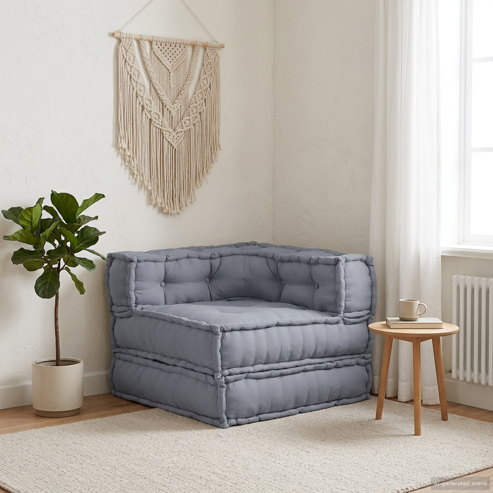 Modulinė sofa Pilka 70 x 70 x 56 cm Audinys