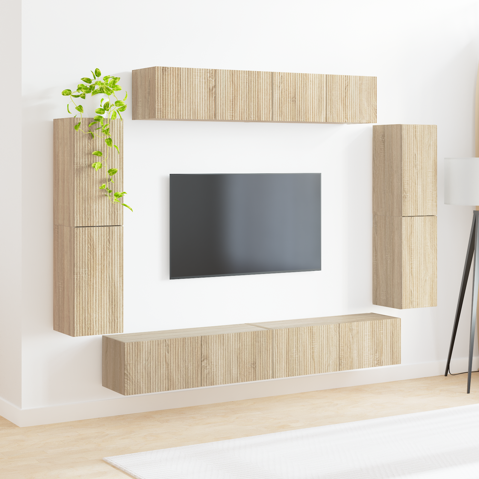 Televizoriaus spintelė 8 pcs Sonoma ąžuolas