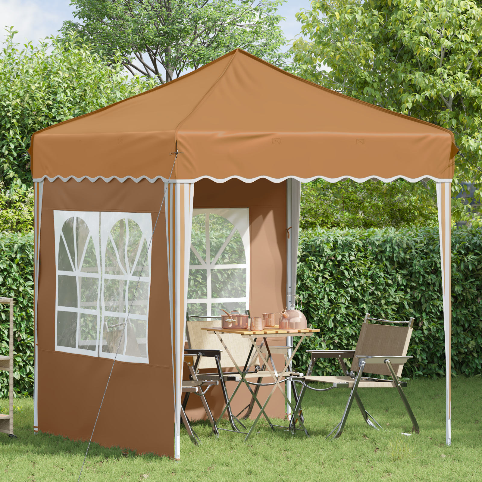 Pop-up šventinis palapinė Smėlio 195 x 195 x 245 cm