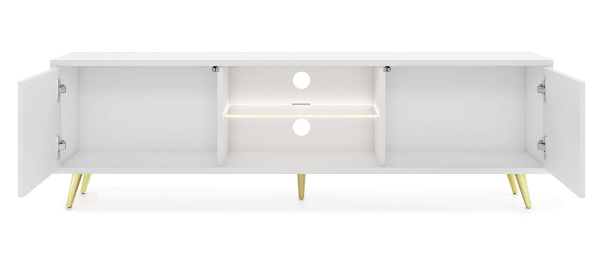 TV spintelė MAGNUS, 135 cm, balta