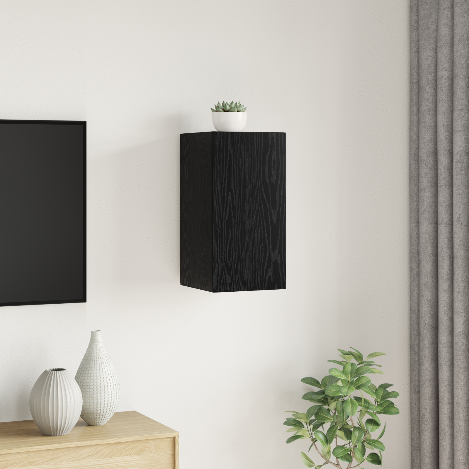 Sienas TV statīvs Melns ozols 30,5 x 30 x 60 cm