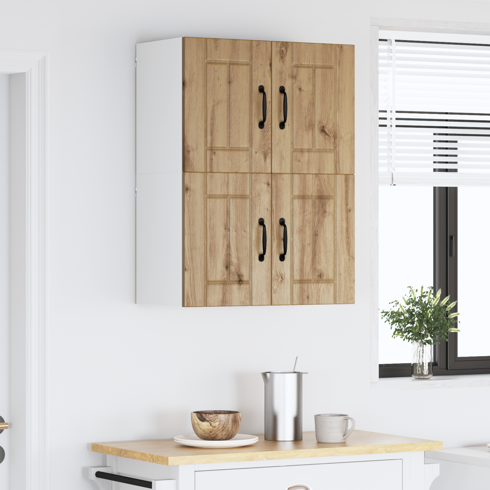 Virtuvės sieninė spintelė 2 pcs artisano ąžuolo 60 x 31 x 40 cm
