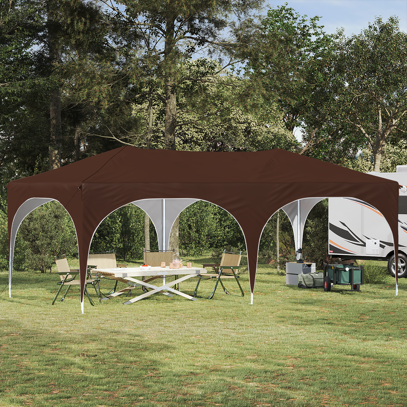 Pop-up šventinis palapinė Ruda 575 x 288 x 245 cm