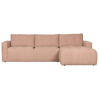 "Bar" dešinės pusės kampinė sofa, rožinė spalva - Namų Idėja