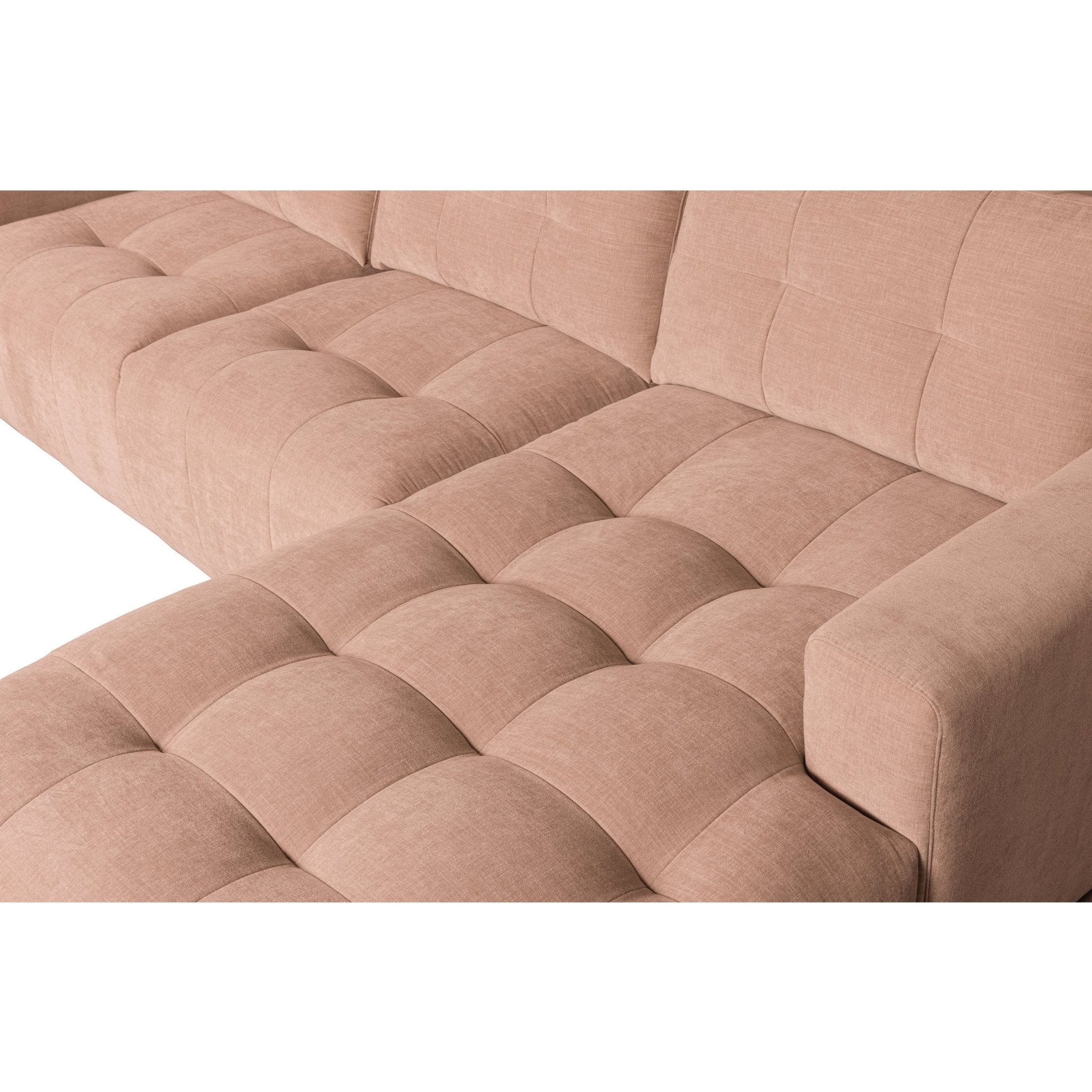 "Bar" dešinės pusės kampinė sofa, rožinė spalva - Namų Idėja