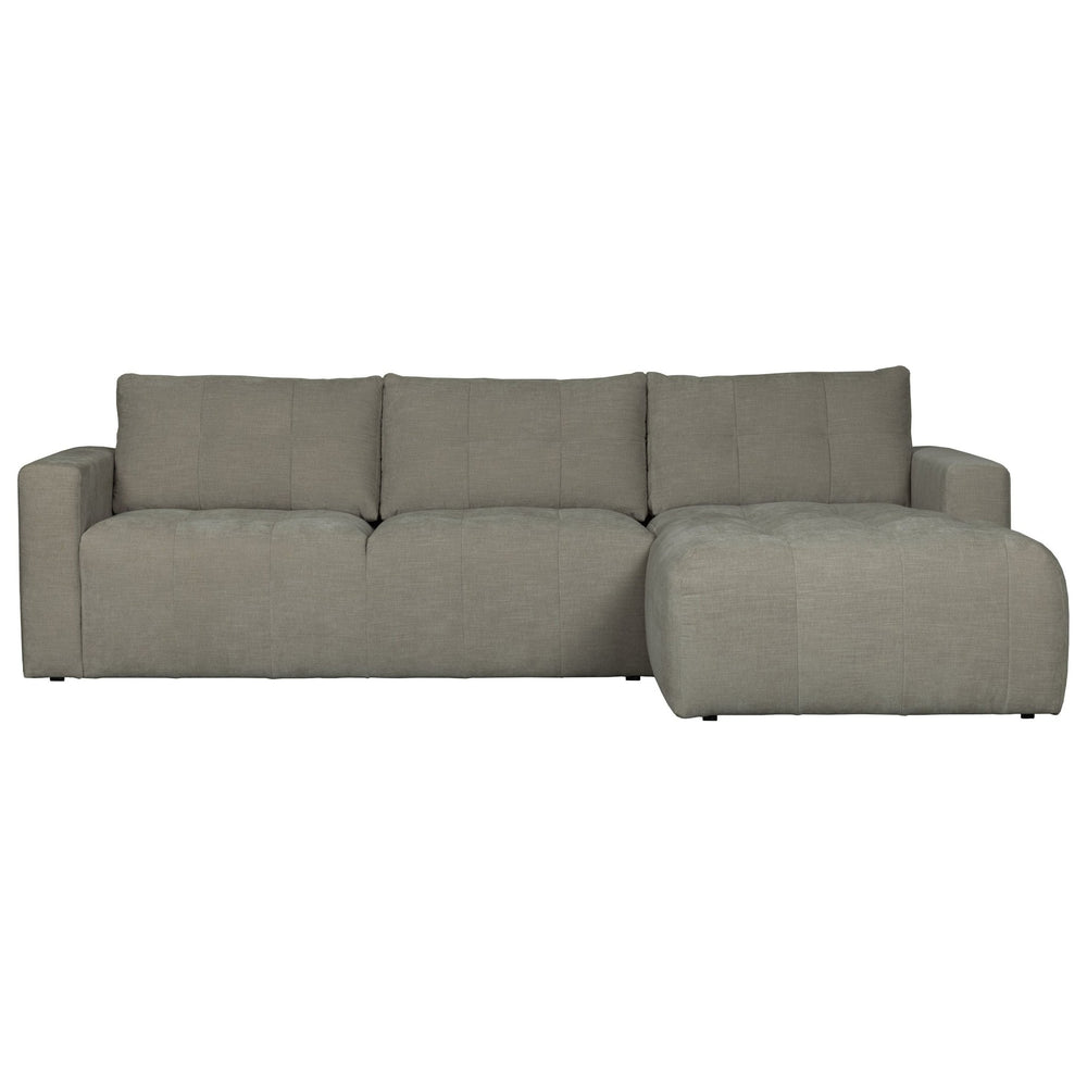 "Bar" dešinės pusės kampinė sofa, šiltai pilka - Namų Idėja