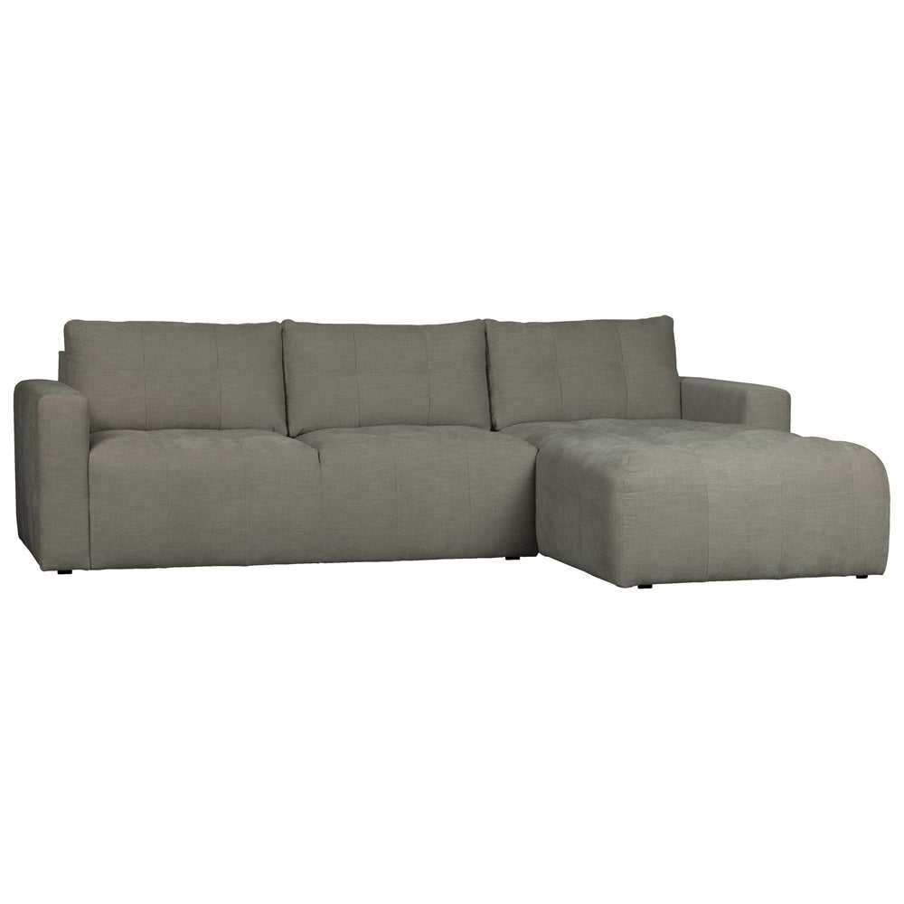 "Bar" dešinės pusės kampinė sofa, šiltai pilka - Namų Idėja