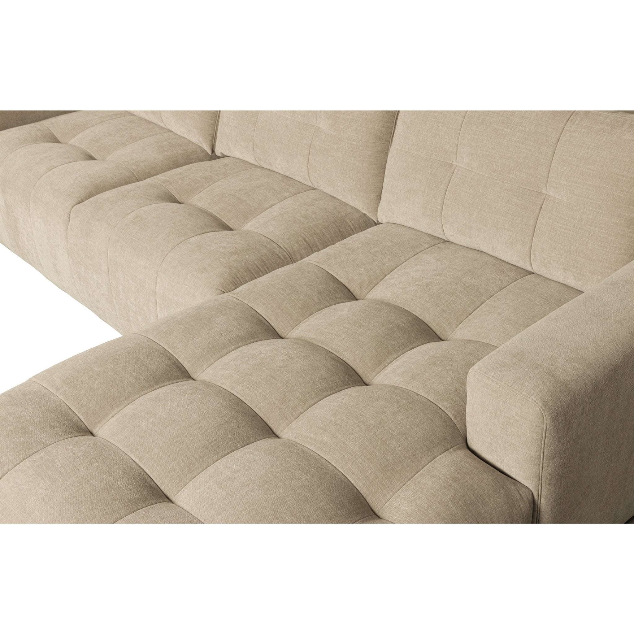 "Bar" dešinės pusės kampinė sofa, smėlio spalva - Namų Idėja