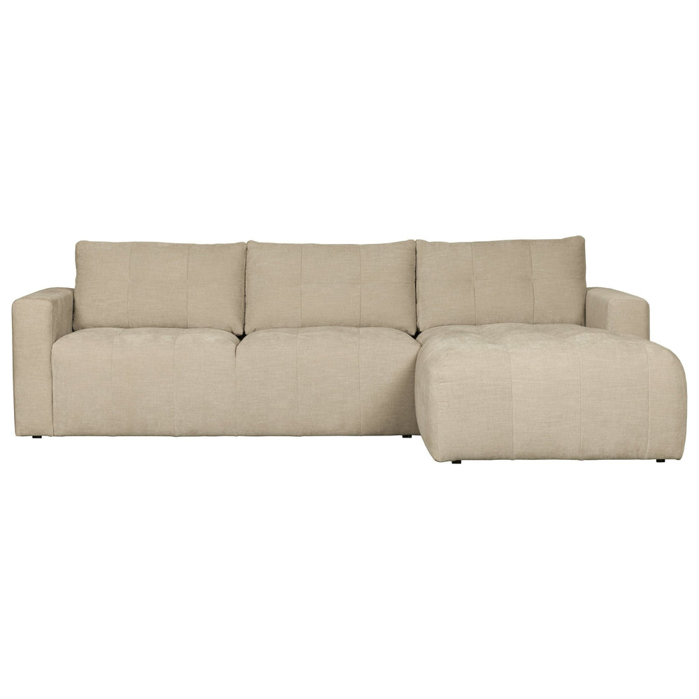 "Bar" dešinės pusės kampinė sofa, smėlio spalva - Namų Idėja