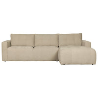 "Bar" dešinės pusės kampinė sofa, smėlio spalva - Namų Idėja