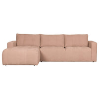 "Bar" kairės pusės kampinė sofa, rožinė - Namų Idėja