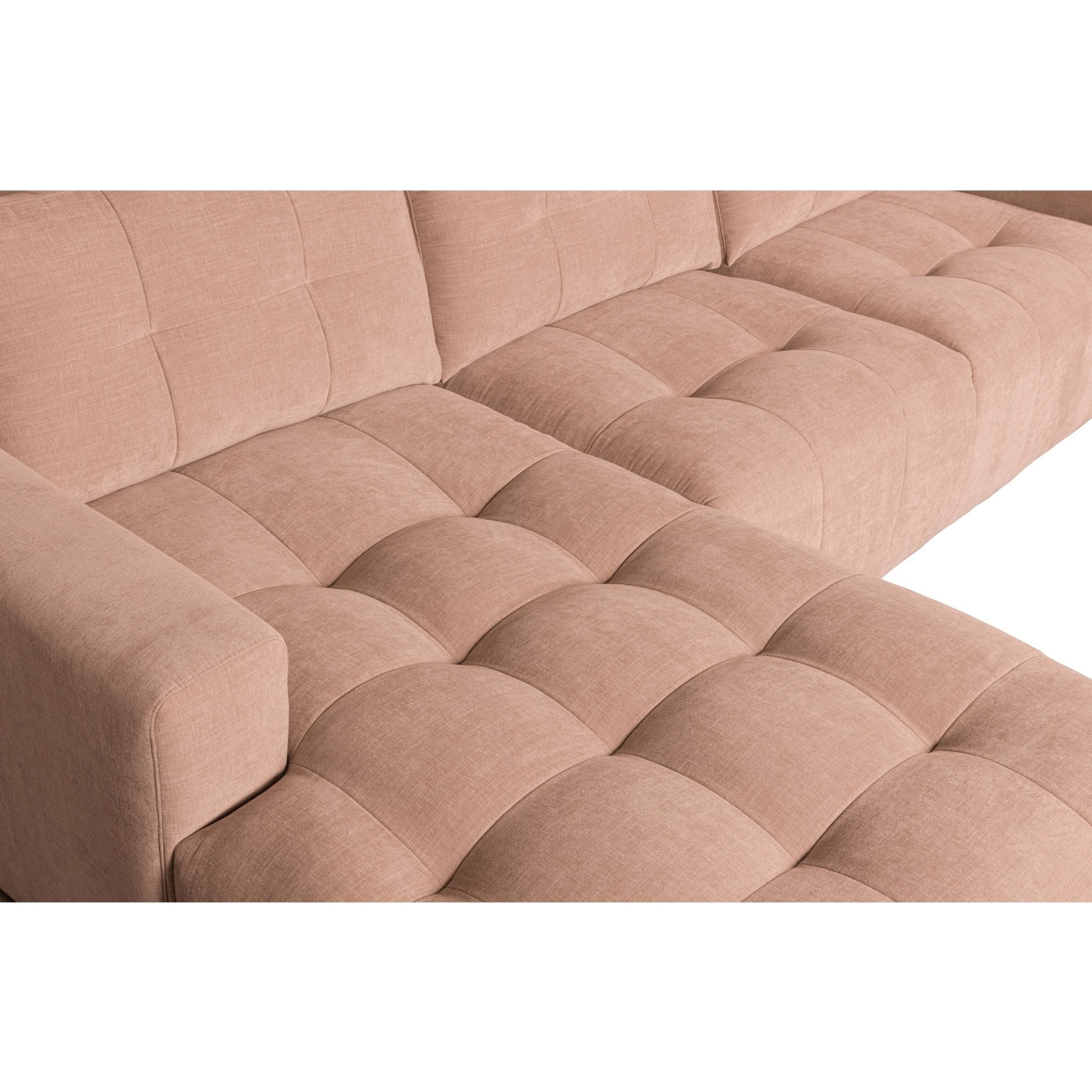 "Bar" kairės pusės kampinė sofa, rožinė - Namų Idėja