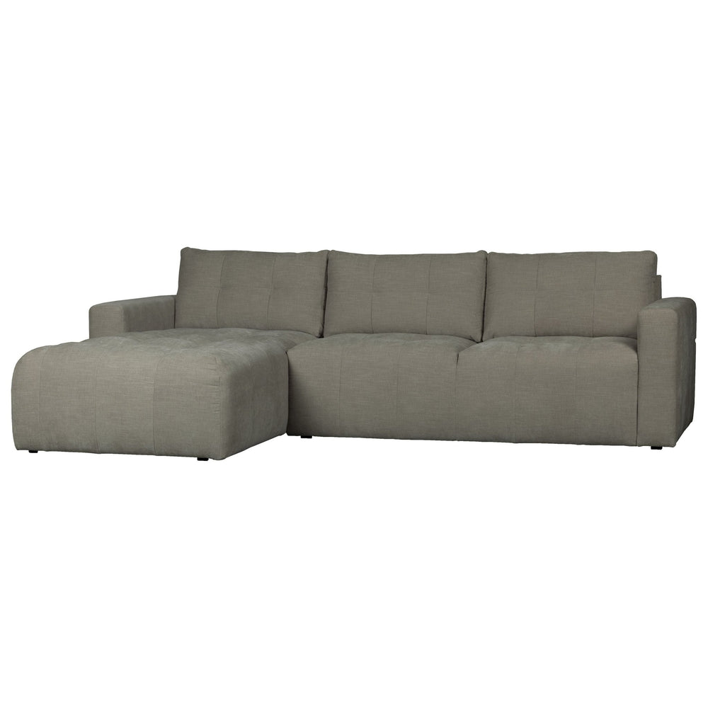 "Bar" kairės pusės kampinė sofa, šiltai pilka - Namų Idėja