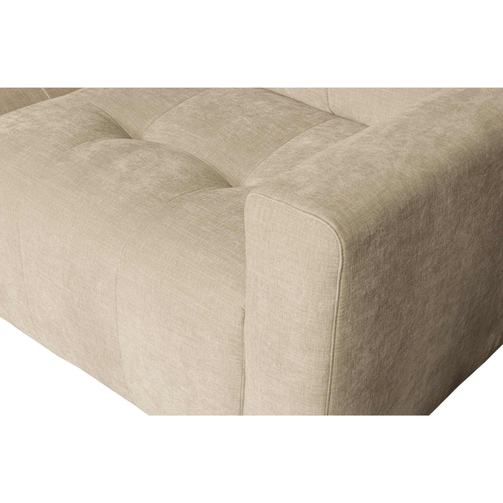 "Bar" kairės pusės kampinė sofa, smėlio spalva - Namų Idėja