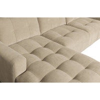 "Bar" kairės pusės kampinė sofa, smėlio spalva - Namų Idėja