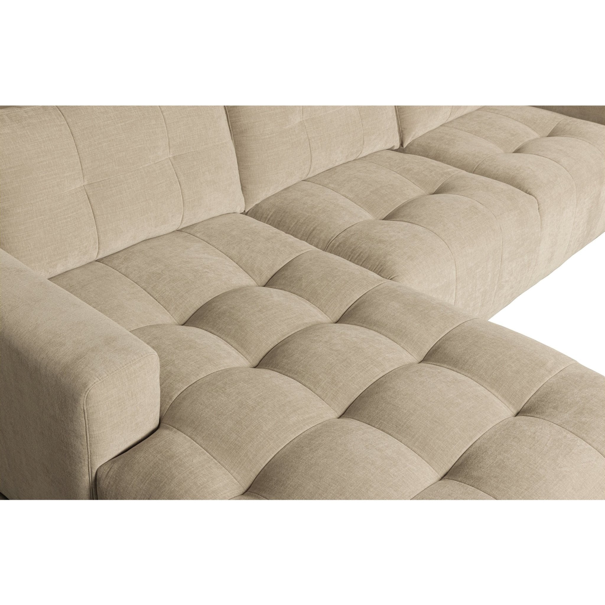 "Bar" kairės pusės kampinė sofa, smėlio spalva - Namų Idėja