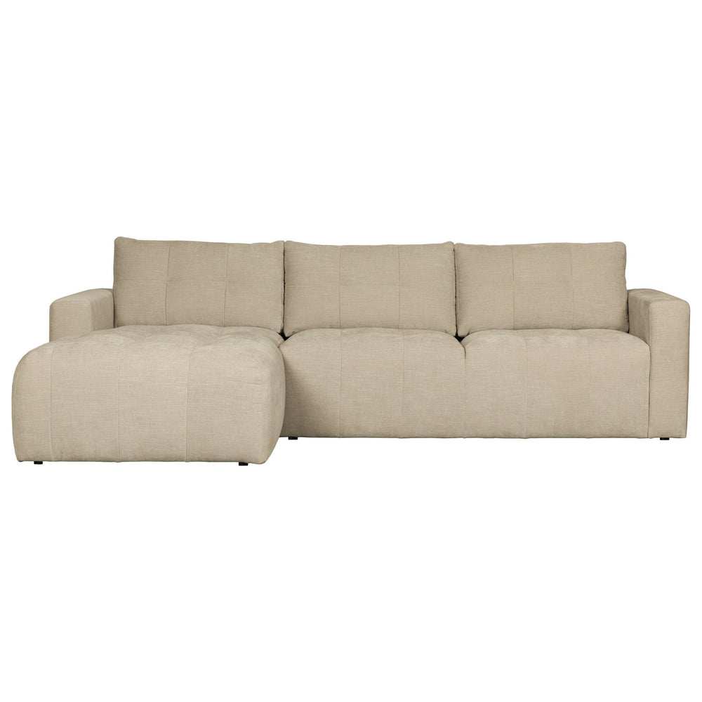 "Bar" kairės pusės kampinė sofa, smėlio spalva - Namų Idėja