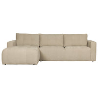 "Bar" kairės pusės kampinė sofa, smėlio spalva - Namų Idėja