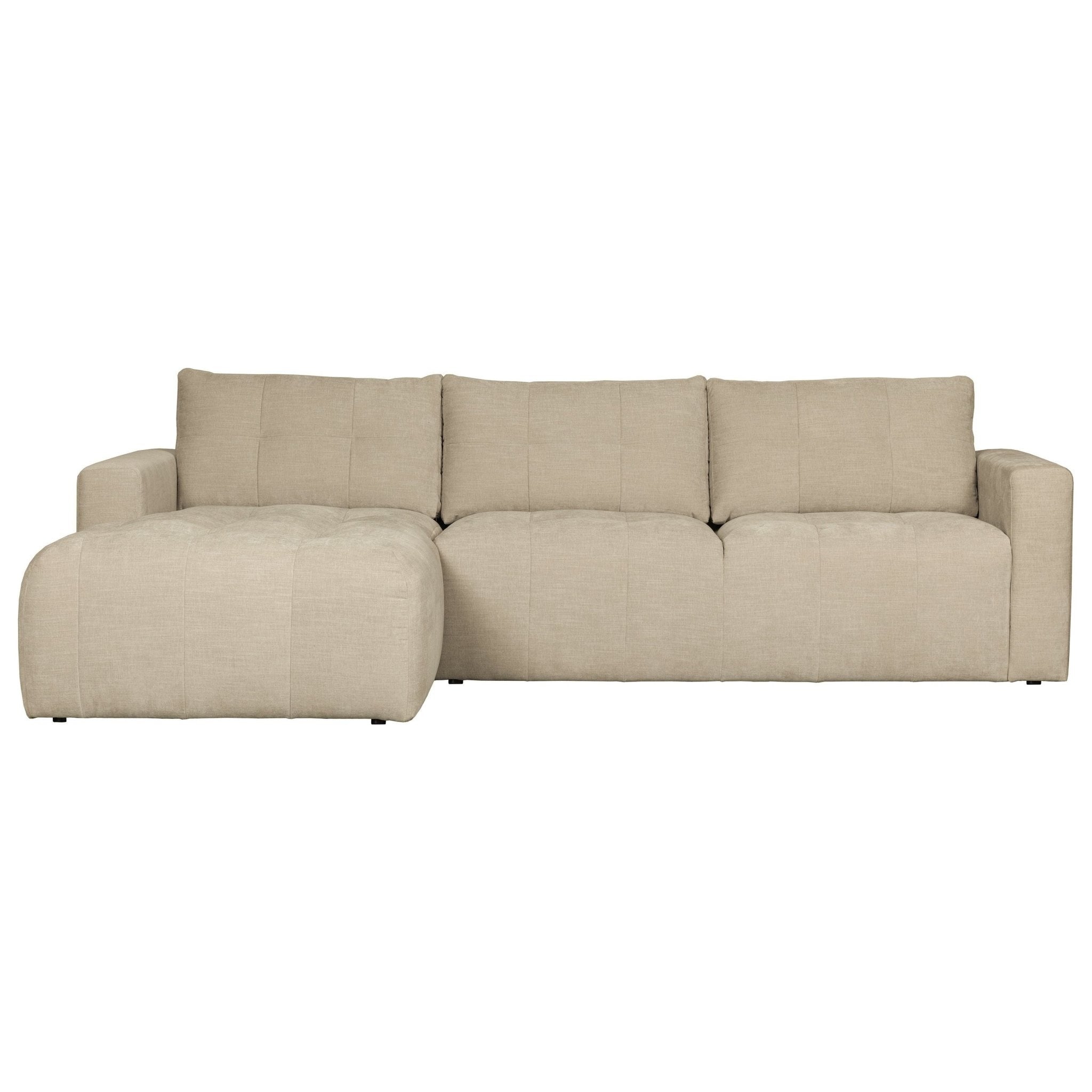 "Bar" kairės pusės kampinė sofa, smėlio spalva - Namų Idėja