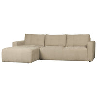 "Bar" kairės pusės kampinė sofa, smėlio spalva - Namų Idėja