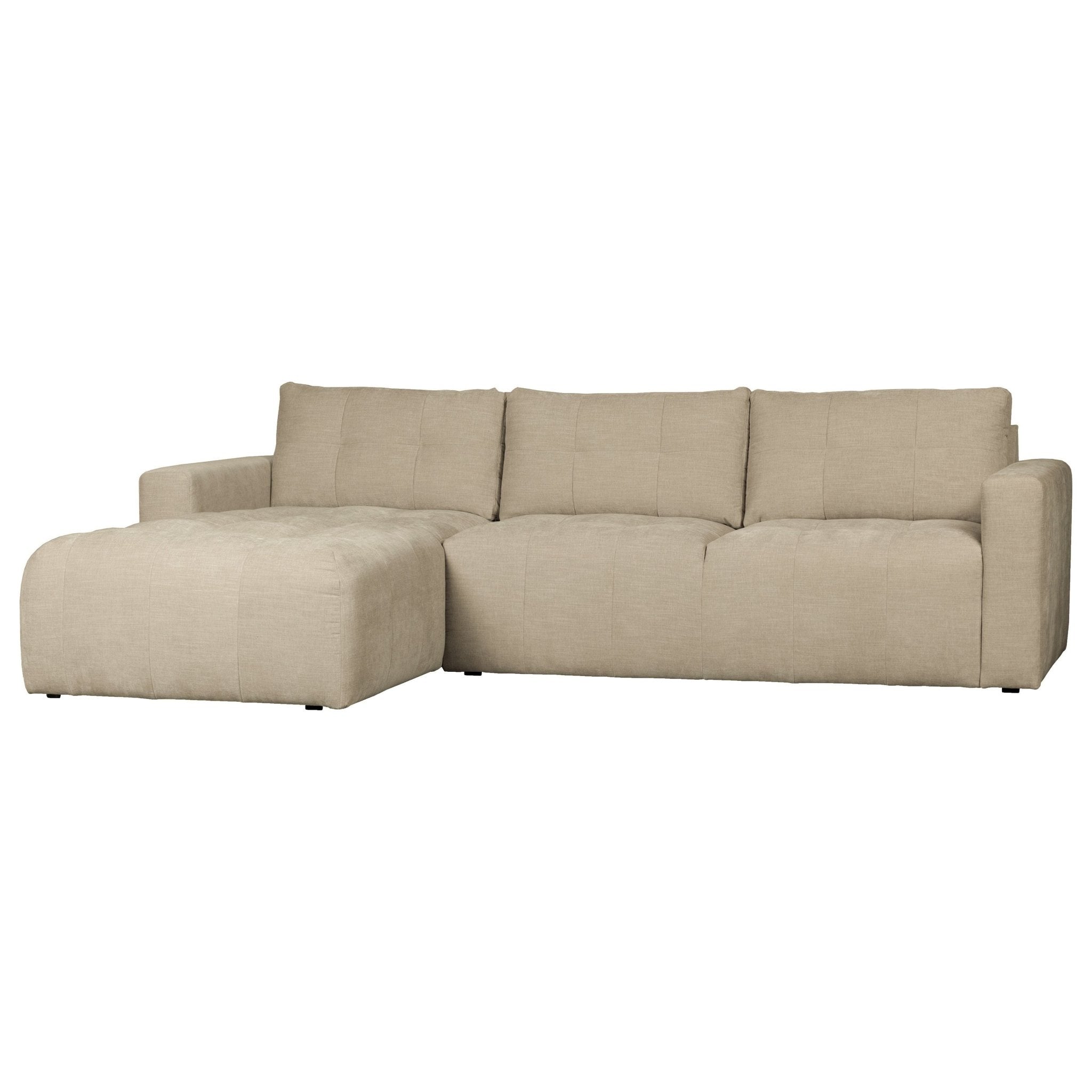 "Bar" kairės pusės kampinė sofa, smėlio spalva - Namų Idėja