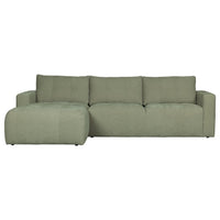 "Bar" kairės pusės kampinė sofa, žalia - Namų Idėja