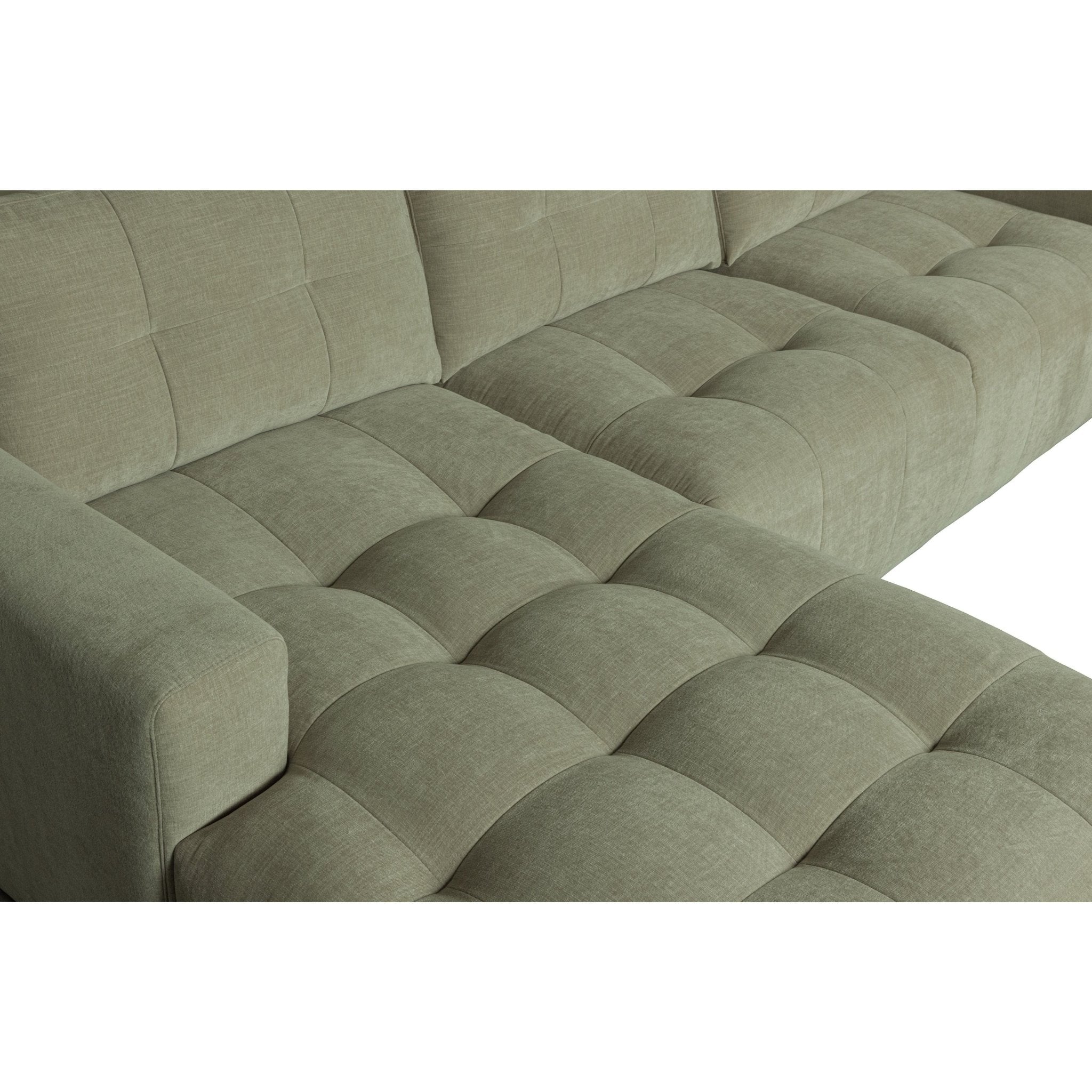 "Bar" kairės pusės kampinė sofa, žalia - Namų Idėja