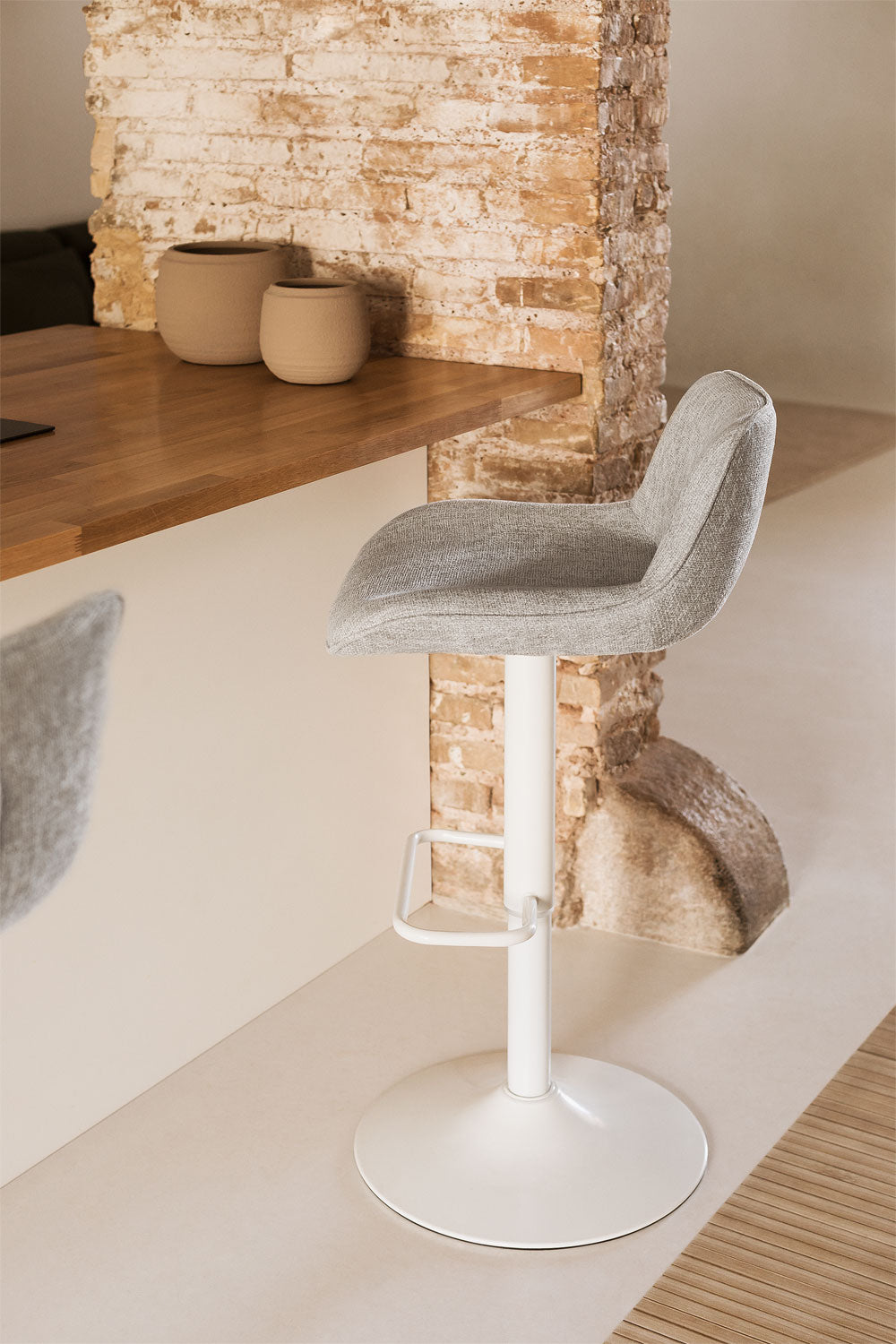 Bar Stool GAURA, grey