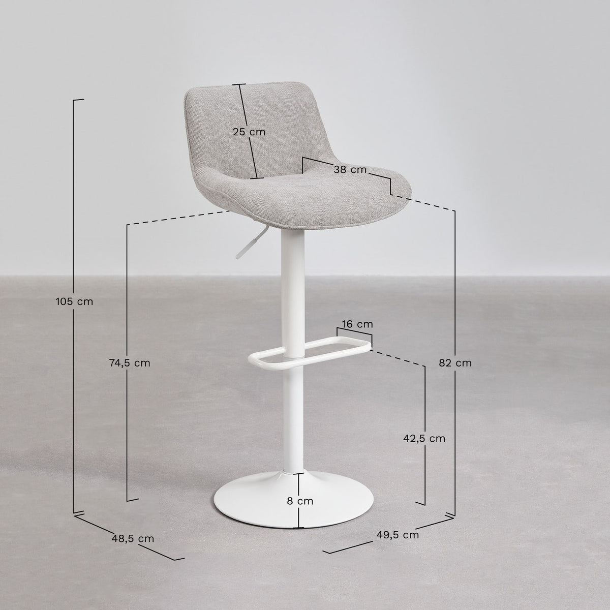Bar Stool GAURA, beige