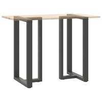 Baro stalo kojos, T formos, 2 vnt., antracito spalvos, 60x35x(100 - 101) cm, plienas - Namų Idėja