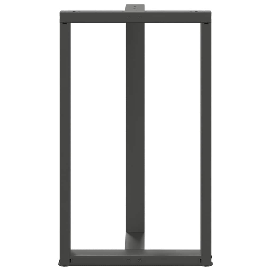 Baro stalo kojos, T formos, 2 vnt., antracito spalvos, 60x35x(100 - 101) cm, plienas - Namų Idėja