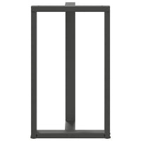 Baro stalo kojos, T formos, 2 vnt., antracito spalvos, 60x35x(100 - 101) cm, plienas - Namų Idėja
