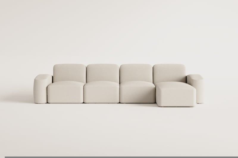 Modulinė sofa BASTIENA – įžambus rakursas