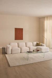 Modulinė sofa BASTIENA, boucle, storas baltas šenilas spalva