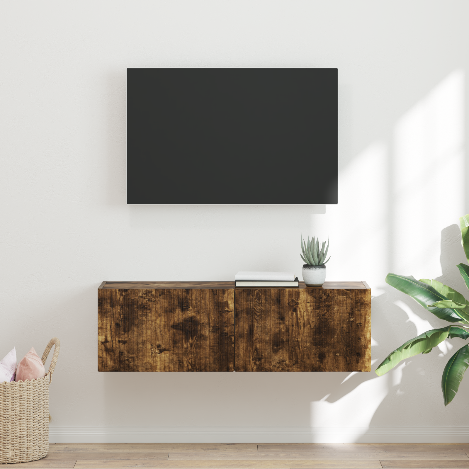 TV sieninė spintelė Rūkyta ąžuolas 98 x 31 x 29,5 cm