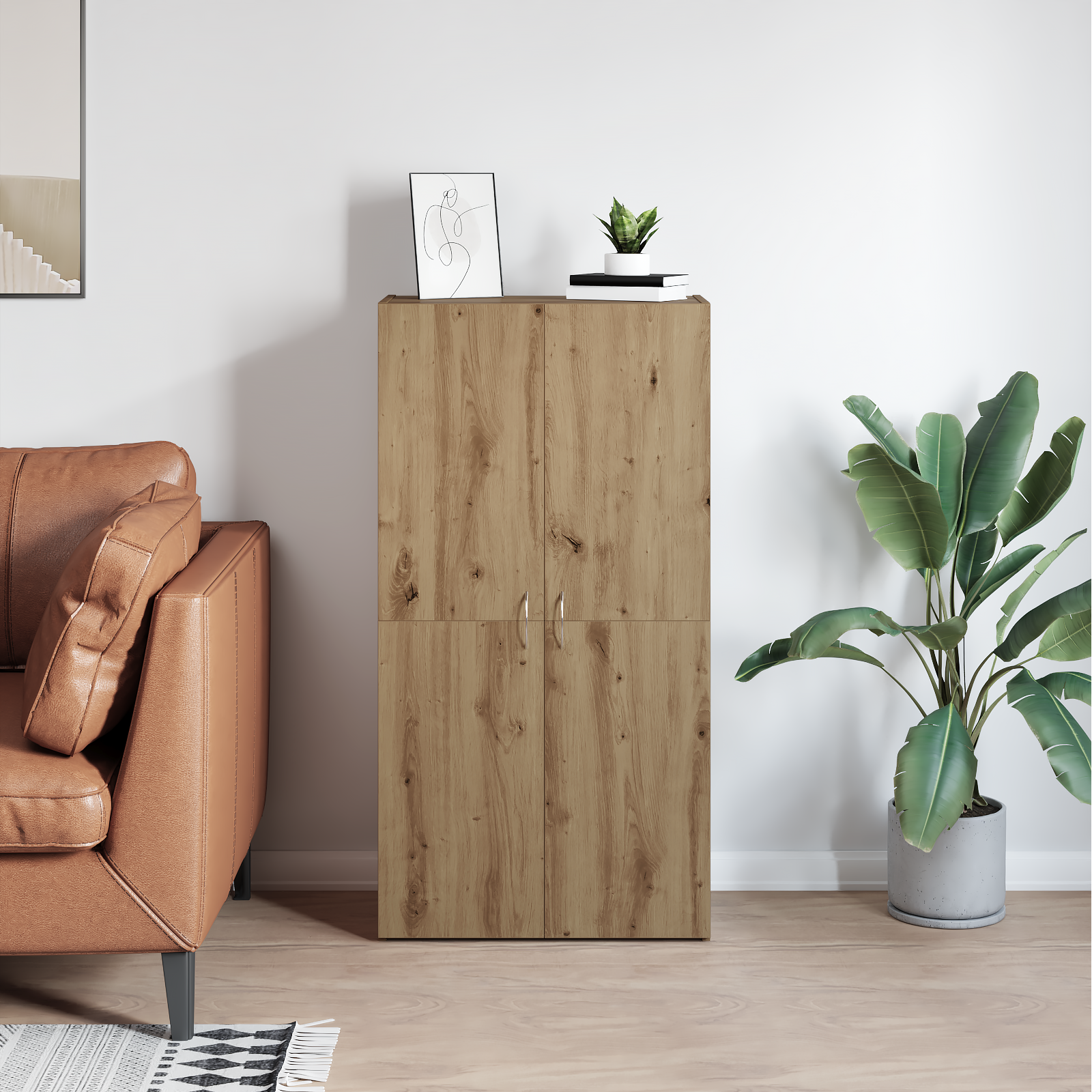 Office Cabinet Old Wood 60 x 32 x 115 cm Engineered Wood