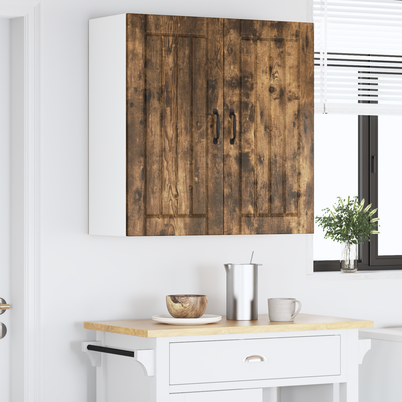Virtuvės sieninė spintelė Rūkyta ąžuolas 80 x 31 x 80 cm