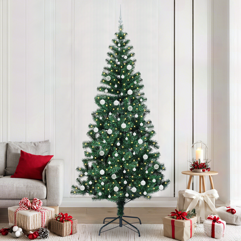 Artificial Pre-Lit Christmas Tree Green 240 cm