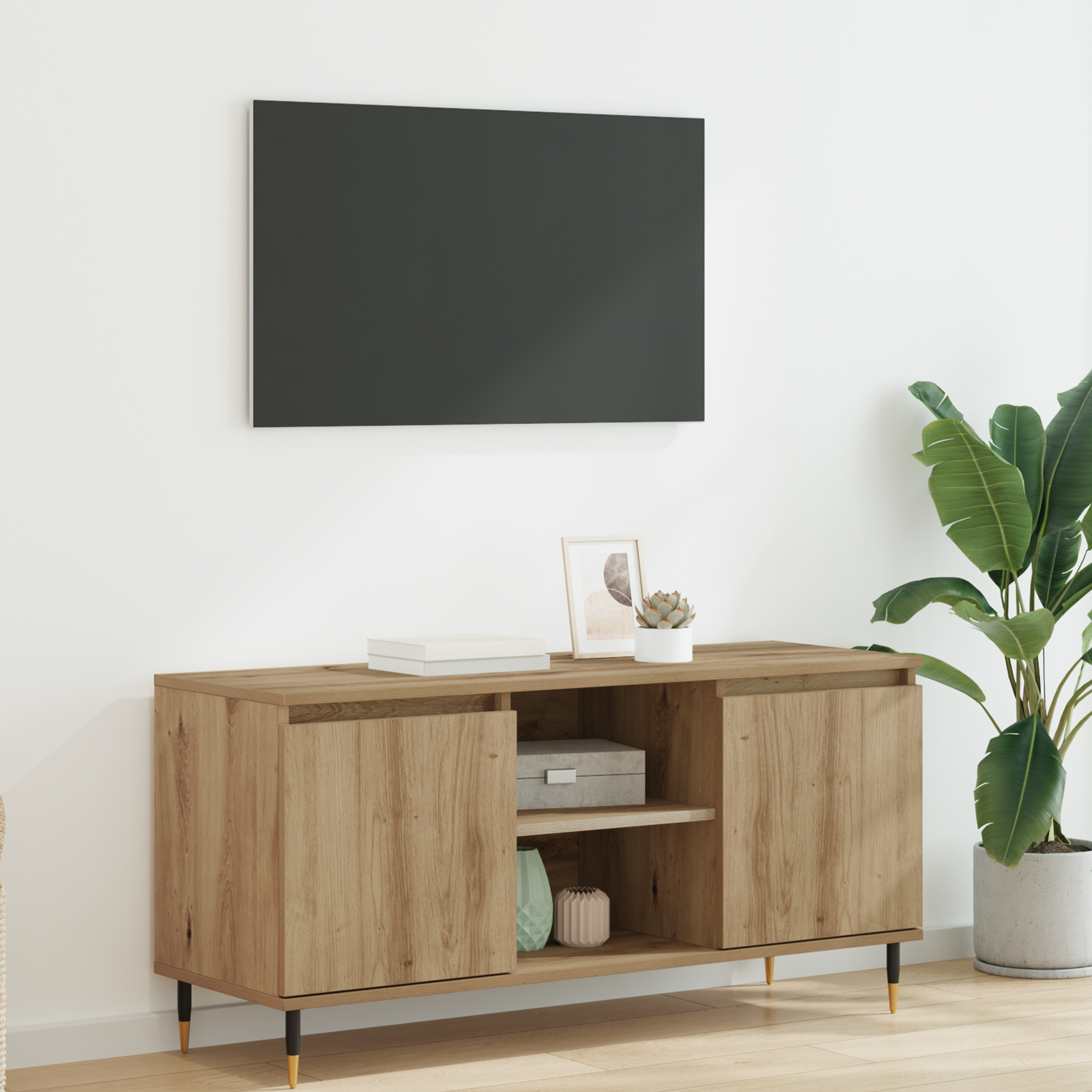Televizoriaus spintelė Amatininkų ąžuolas 104 x 35 x 50 cm