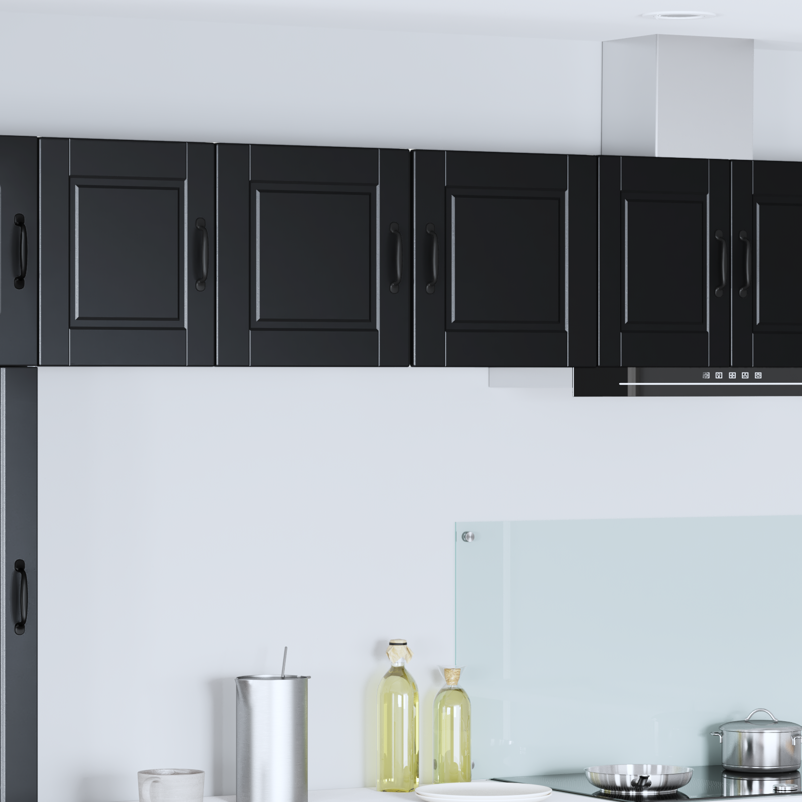 Virtuvės spintelė 2 pcs Juoda 40 x 31 x 40 cm Apdirbta mediena