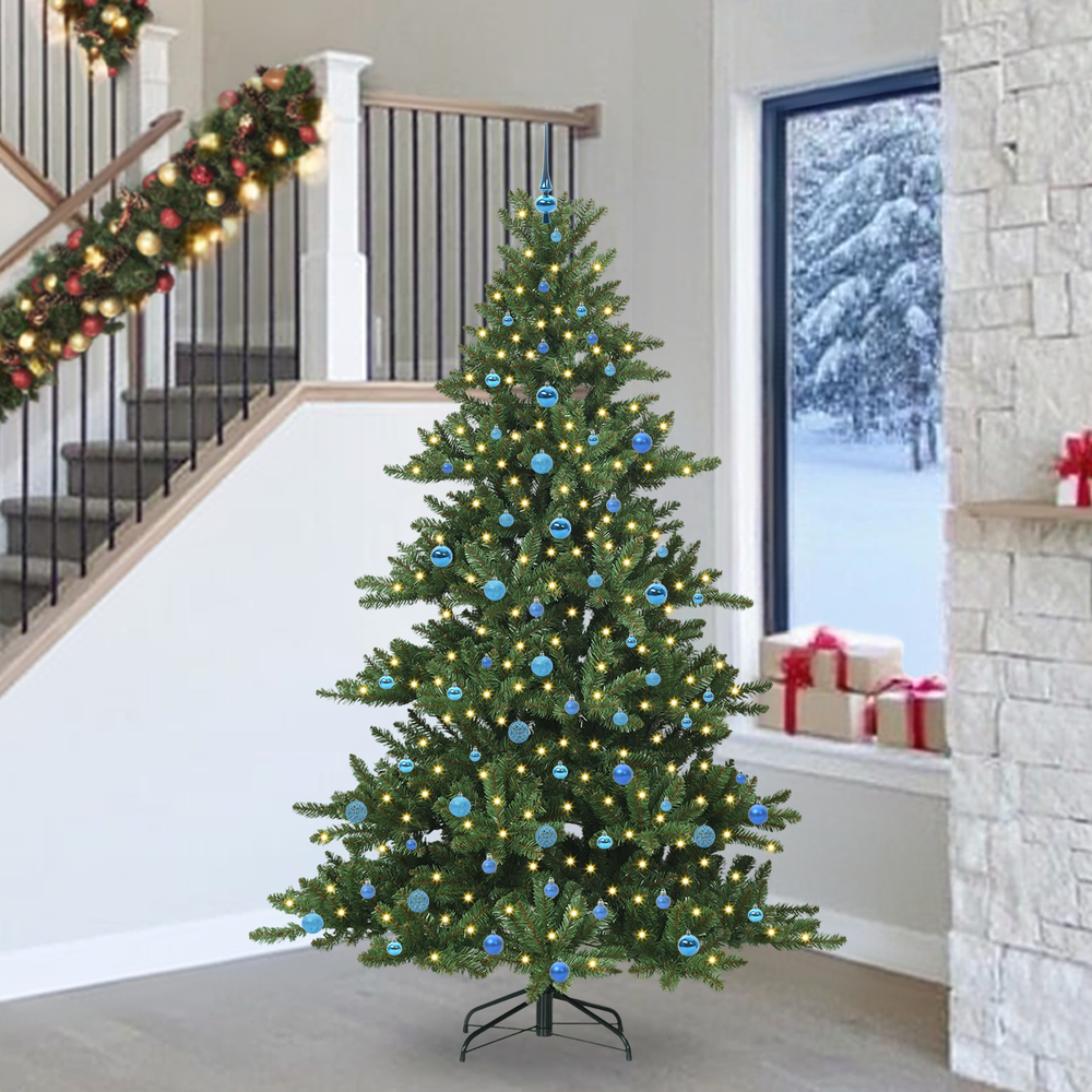 Artificial Folding Christmas Tree Green 240 cm PVC and Steel