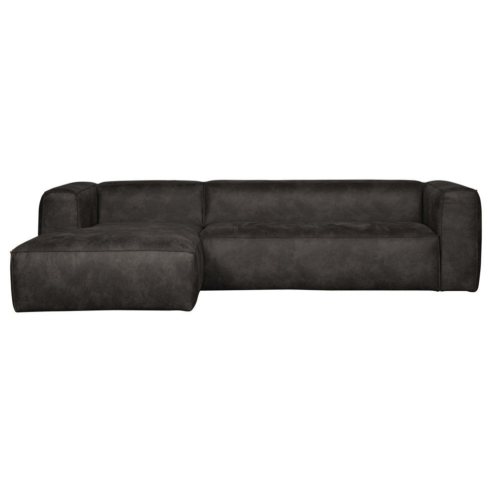 "Bean" Kampine Sofa, Kairė, Perdirbta Oda, Juoda - Namų Idėja